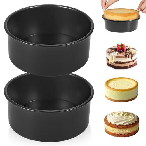 Dulynva 2 Pezzi Stampi per Dolci, Teglie da Forno, Tortiera Apribile da 16 cm, Teglia a Cerniera, per Torte, Brownies, Crostate, Lasagne