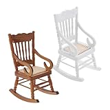 Cadeau de noël idéal : un choix unique et créatif pour noël, sûr de et d'inspirer destinataire, ce qui en fait une excellente décoration ou un cadeau de , meubles de maison de poupée miniature, chaise à bascule de maison de poupée miniature