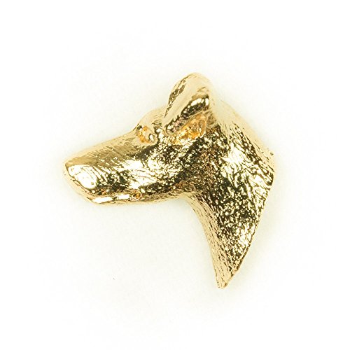 Épingle Manchester Terrier plaquée or 22 carats, l'excellence de l'artisanat d'art fait main au Royaume-Uni