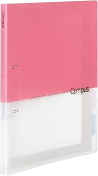 Kokuyo Campus Loose Leaf Binder, A4, 2 Holes, Up to 100 Sheets, Pink RU-PP158P