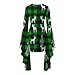 Women's Christmas Dresses Fashion Batwing Sleeve Xmas Printed Bodycon Dresses Xmas Holiday Cocktail Party Mini Dress Green