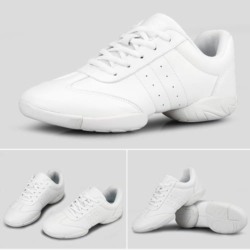 Girls' Cheerleading Shoes Split Sole Cheerleading Shoes Competition Tennis Sneakers Breathable Super Light White Cheer Shoes for Women Sport Training Tennis Sneakers2