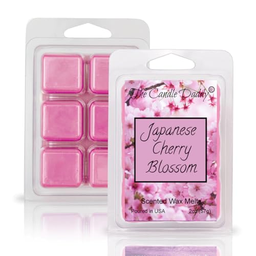 The Candle Daddy Japanese Cherry Blossom Scented Wax Melts 2 oz 6 Cubes Made in USA