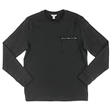 Calvin Klein Men's Long-Sleeve Solid Quilted Terry Crew-Neck Pullover