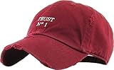 KBSV-055 BUR Trust No One Baseball Cap Dad Hat Adjustable Cotton Vintage