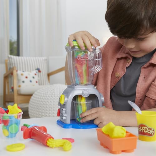 Play-Doh - Licuadora de Batidos Coloridos - Set de licuadora de Juguete - Artículos de Cocina de Juguete - Juguetes para Actividades de Manualidades para niños y niñas a Partir de 3 años