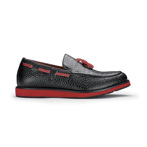 Image of Ferro Aldo Men's Premium Moc Toe Loafers | Casual & Dress Styles with Tassels & Horsebit Buckles