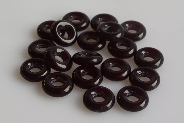 150pcs Demi Round O-Bead Circular Spacer Beads 10 mm, Transparent Red (90110), Bohemia Crystal Glass, Czechia 11144003