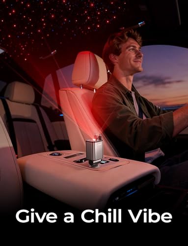 Image of LISEN 4 in 1 Starlight Retractable Car Charger, 75W USB C Cigarette Adapter Fast Charging, Starlight Retractable Car Accessories for Women Mom, for iPhone 17 Pro Max Air 16 15 14 13 12