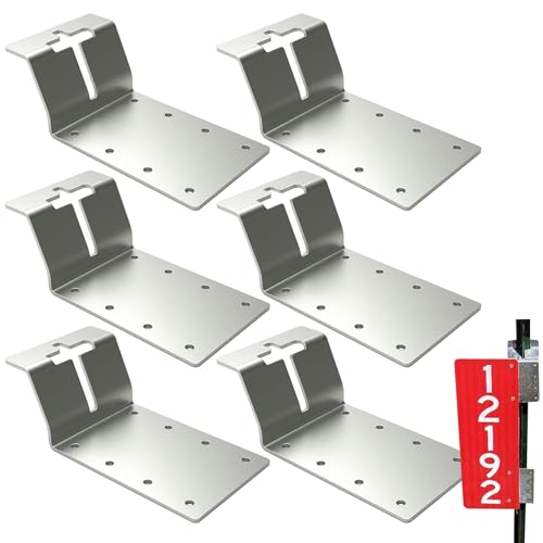 Support de poteau en T pour clôture de jardin et bois - 2