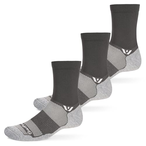 Swiftwick – MAXUS Mid-Crew (1-3 Pairs) Golf & Running Socks, Maximum Cushion, Mens & Womens