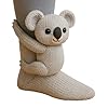 Unisex 3D Knit Animal Socks Winter Warm Cozy Cute Funny Classic Hand Crochet Knit Sock for Women