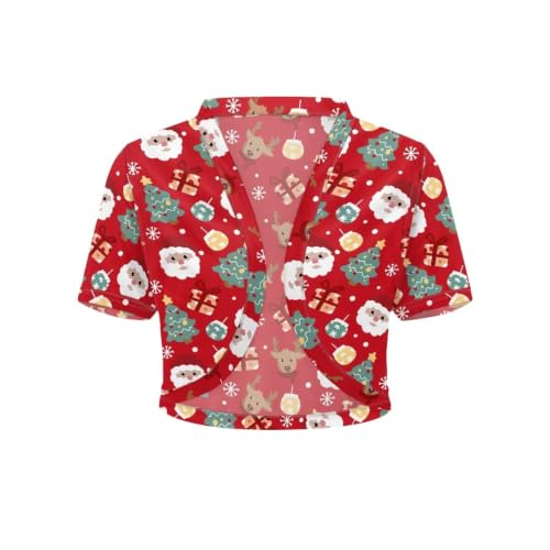 Image of Womens Short Sleeve Bolero Shrug Open Front Knit Cropped Cardigan Shoulder Cover for Dress Cute Casual Knit Cover Up