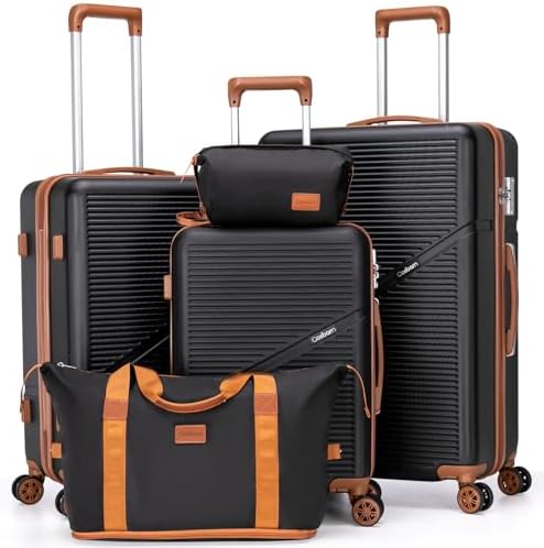 Cosbarn Luggage Sets 5 Piece Suitcases with Wheels, Suitcase Set ...