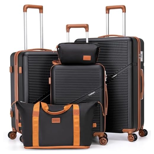 Cosbarn 5 Piece Spinner Luggage Set