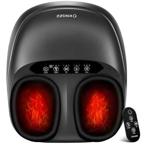 KNQZE Foot Massager Machine with Heat, Shiatsu Deep Kneading Foot Massager with Remote, Compression,...