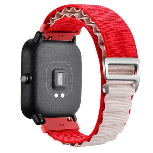 Bracelet nylon 20mm 22mm respirant et ajustable pour montre connectée Huawei