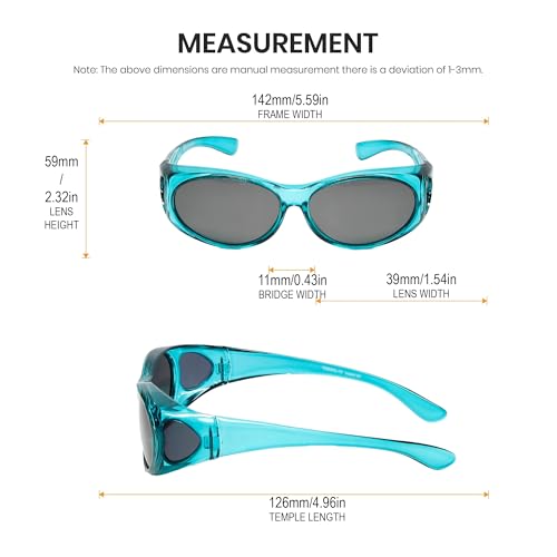 Calabria Polarized Fitover Sunglasses PC8866POL-CR Wear-Over Eyewear3