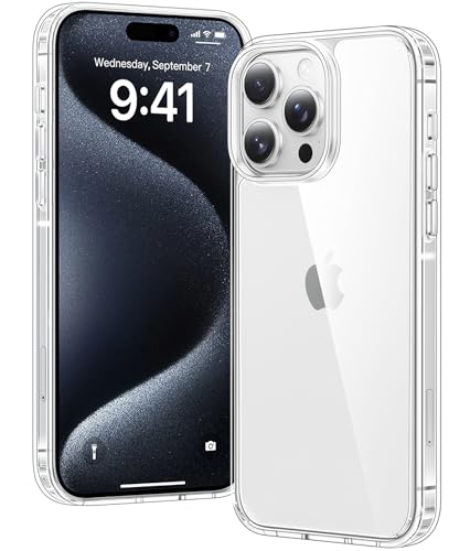 Voyahülle Clear Case for iPhone 15 Pro Max Ultra Thin Shockproof TPU Cover Anti-Yellowing Crystal Clear Phone Case for Apple iPhone 15 Pro Max - Clear