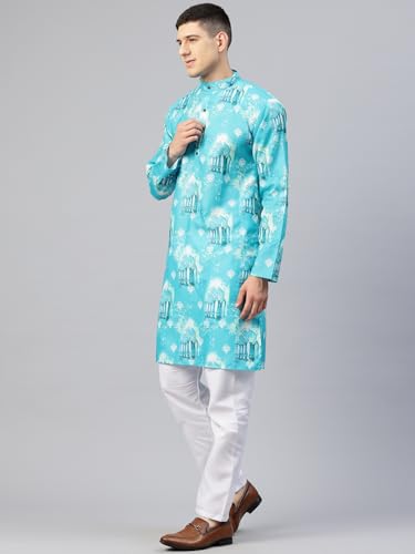 Image of Luxrio Kurta Set for Men Cotton Blend Kurta with Pyjama Set Ethnic Set