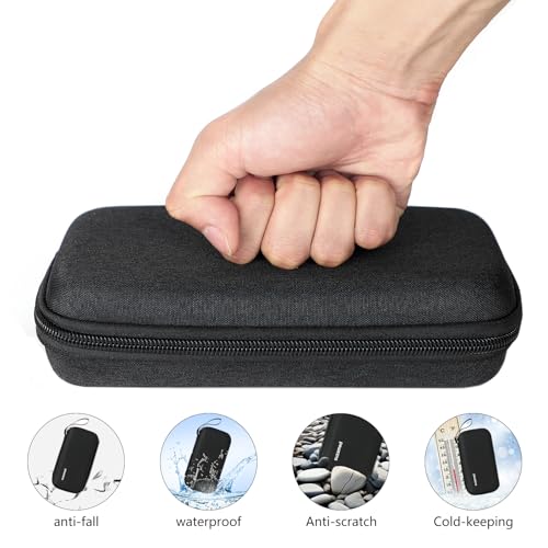 Image of suzamed Insulin Cooler Travel Case, 2x150g Ice Pack TSA Approved, Black