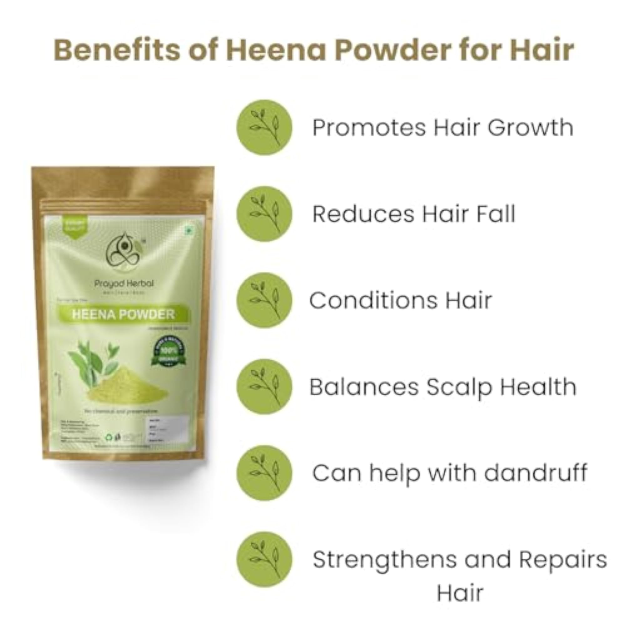 Organic Hair Care Powder Set, 100% Natural Henna & Amla