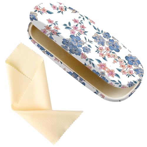 Image of Glasses Case Hard Shell,Portable Protective Eyeglasses Case, Eyeglass Holder Box with Cleaning Cloth, for men women