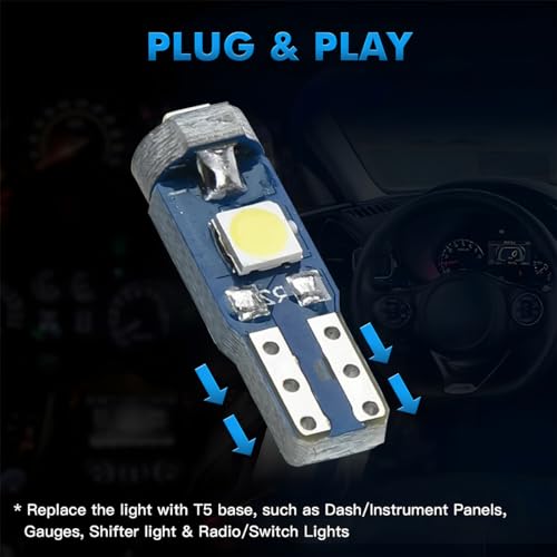 Bittwee luces LED para tablero de auto, 20 piezas miniatura 4