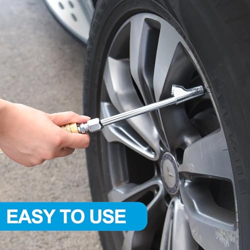 MACHSWON 1/4" Silver FNPT Dual Head Air Chuck 2-Way Connection Closed Tire Chuck Tire Air Fill Kit for Tire Inflator Gauge and Air Compressor Accessories - Image 4