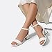 DREAM PAIRS Women's Open Toe Ankle Strap Low Block Chunky Heels Sandals Party Dress Pumps Shoes,Size 9,White/Pu,CARNIVAL