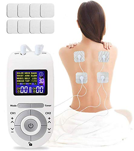Tens Unit Massagers for Neck and Back,Tens Massage Unit,12 Modes 8 Electrode Pads