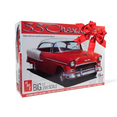 Maquette 1955 Chevy Bel Air Hardtop AMT Échelle 1:16 pour modélisme automobile de précision