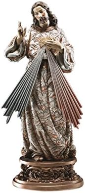 Sacred Devotions Hand Painted Divine Mercy Resin Religious Statue, 9 1/4 Inch