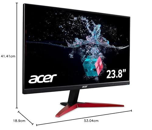 acer KG241YAbii 23.8 Inch Full HD Gaming Monitor (VA Panel, FreeSync, 75Hz, 1ms, HDMI, VGA, Black) - Image 8