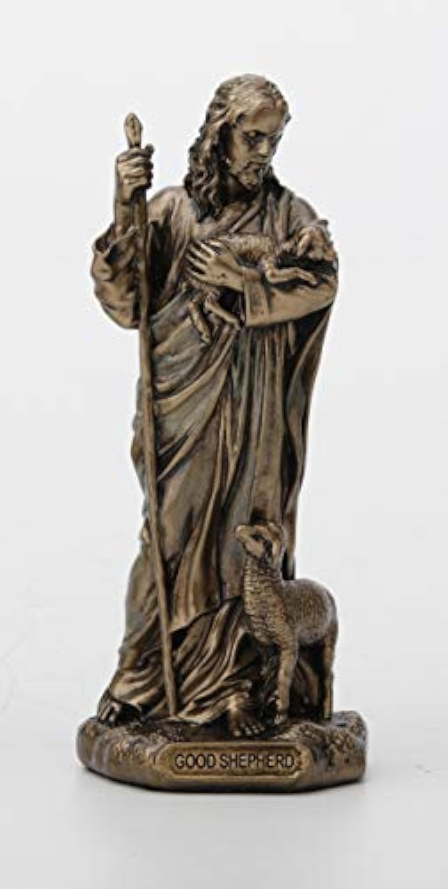 Veronese Design Estatua de resina fundida pintada a mano con acabado de bronce antiguo de 3 3/8 pulgadas