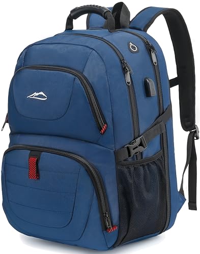 PROETRADE Extra Large Backpack 50L Fits 17Inch Laptop Travel Backpack School Work Bag Anti Theft Rucksack TSA Approved College Computer Bag with USB Charging Port Bookbag for Women Men(Blue) PROETRADE Extra Large Backpack 50L Fits 17Inch Laptop Travel Backpack School Work Bag Anti Theft Rucksack TSA Approved College Computer Bag with USB Charging Port Bookbag for Women Men(Blue)