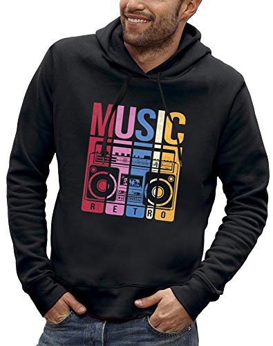 Sweat à capuche radio cassette vintage : le cadeau idéal pour homme mélomane