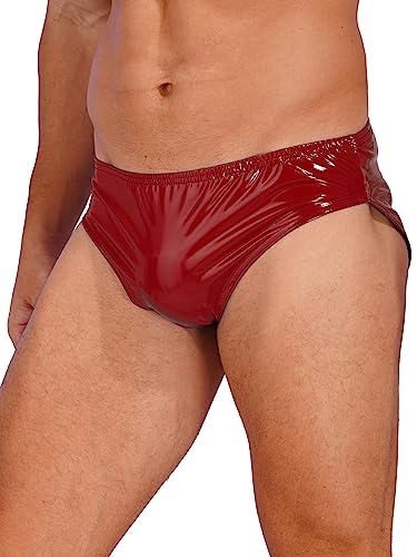 Water Glossy Shiny Bikini Briefs Swimming Trunks Sexy Low Rise Pouch Club Dancing Underpant4