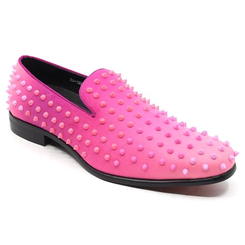 Men's Fashion Smoking Gradient Spike Dress Tuxedo Loafers Slip On Shoes SM-199