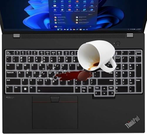 Image of RAYA Silicone Keyboard Cover for Lenovo Thinkpad E16 Thinkpad L16 Thinkpad T16 (Gen2 /Gen3) Thinkpad P16 (Gen2 /Gen3) Keyboard Protector (Black)