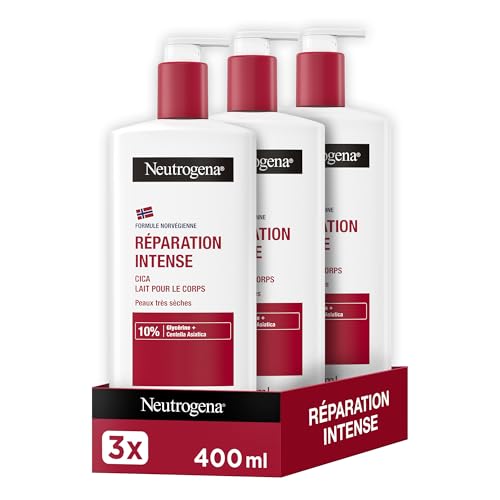 Peaux très sèches apaisées au quotidien grâce au lait corps cica réparation Neutrogena
