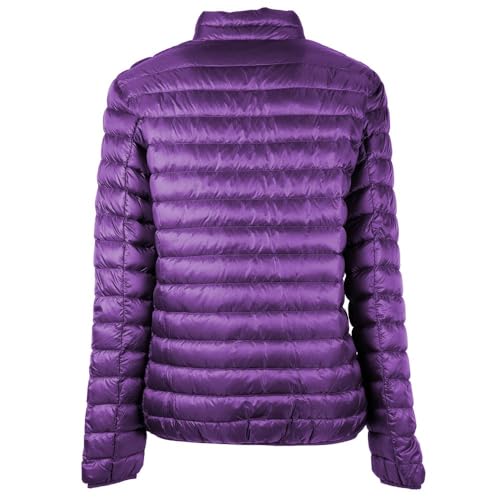 Doudoune en nylon violette chic taille M pour femme - 2
