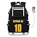 Joueur de Football Star Neymar Multifonction Lumineux Sac à Dos Voyage étudiant Sac à Dos Football Club Fans Cartable (Style 3)
