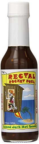 Rectal Rocket Fuel Hot Sauce, Island Jerk, 5 Ounce