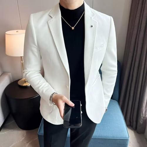 Suit Coat Men's Slim Fit Blazer Coat Business Casual Wedding Plus Size Suit2