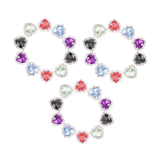 Botones de cristal de corazón para reparar ropa dañada y personalizar manualidades 2