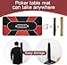 CONTINUE Poker Table Mat - 8-10 Player Texas Hold'em Poker Mat with Anti-Slip Rubber Base and Carrying Bag for Poker Games, Blackjack, Casino (Small-red)