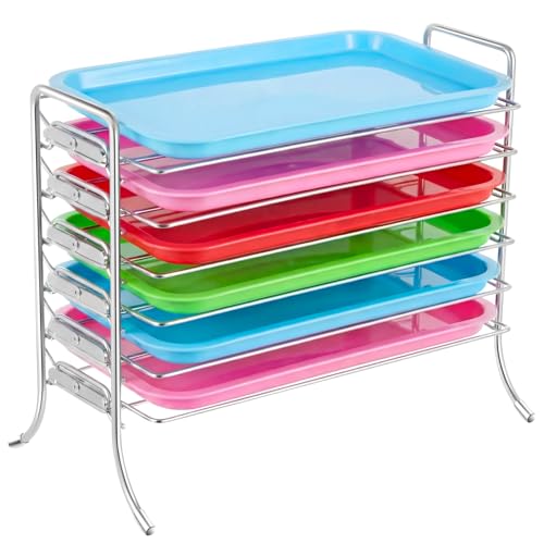 Moxweyeni Dental Instrument Tray Rack for Size F Trays 6-Tier Dental Organizer Chrome Plated Medical Tool Holder for Sterilization Friendly Corrosion (Model 300trf) by Moxweyeni - Used condition - US$44.62