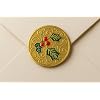 PaperDirect Gold Embossed Holly Holiday Foil Seals, Self-Adhesive Stickers for Cards, Gifts, Crafts & Seasonal Mailings, Elegant Gold Foil Design with Red & Green Accents Pack of 32