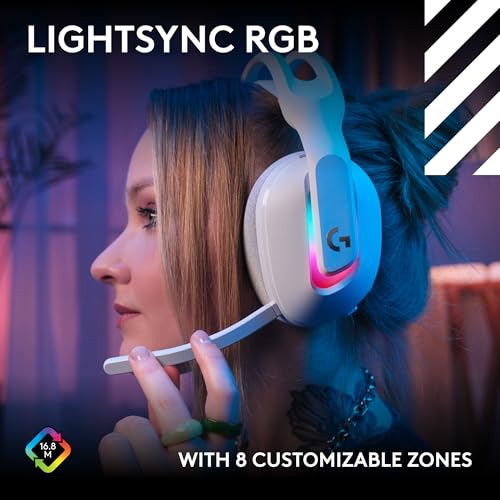 Image of Logitech G Astro A20 X Lightspeed Wireless Gaming Headset for PS5, Xbox, Nintendo Switch /Switch 2, PC with 2-System PLAYSYNC Audio, Bluetooth, LIGHTSYNC RGB, and 48 kHz Boom Mic - White